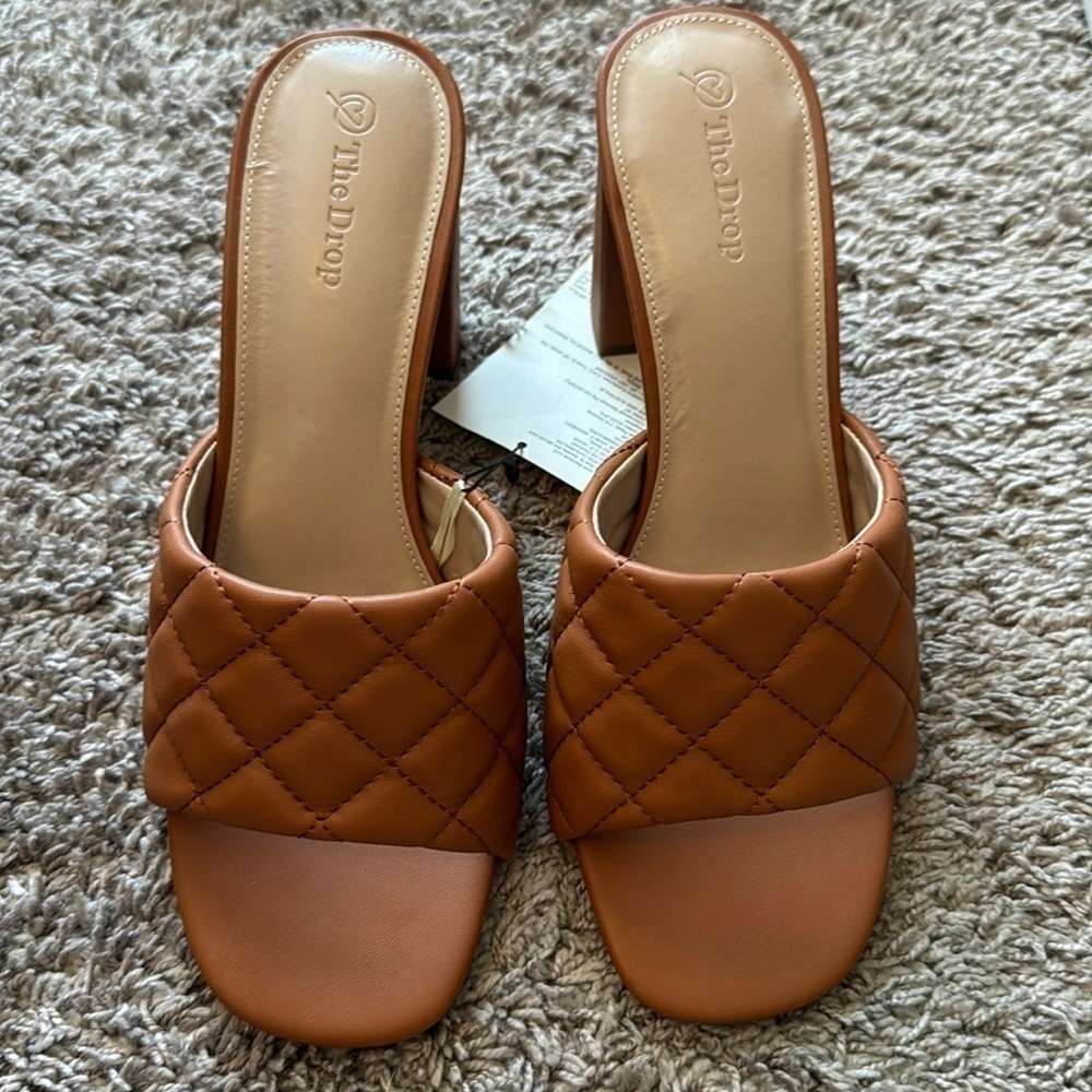 Brand new The drop Pattie quilted toffee heel size 9.5